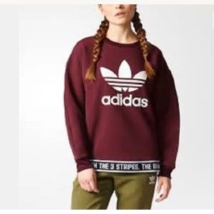 Adidas Trefoil Big Logo Sweatshirt Pullover Top M